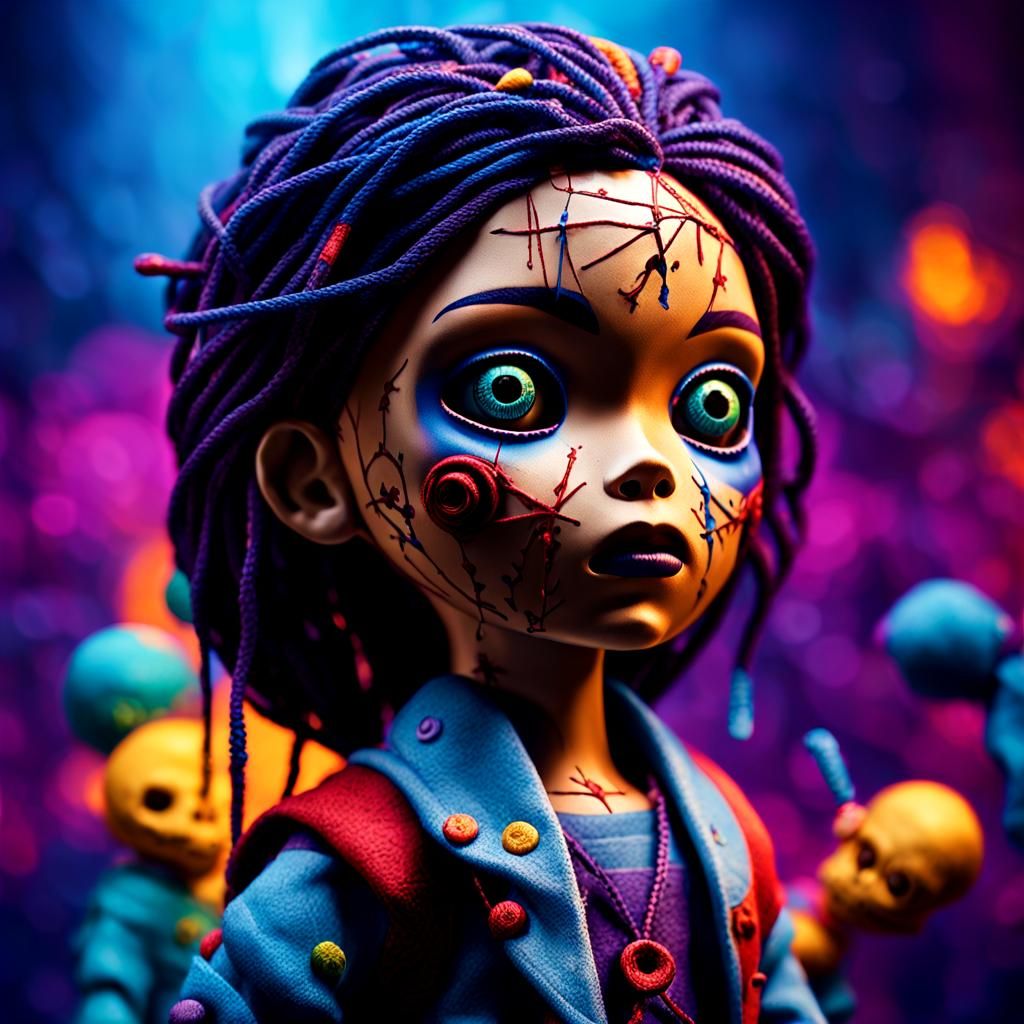 Voodoo Dolls Break Free: Mystical Splash Art