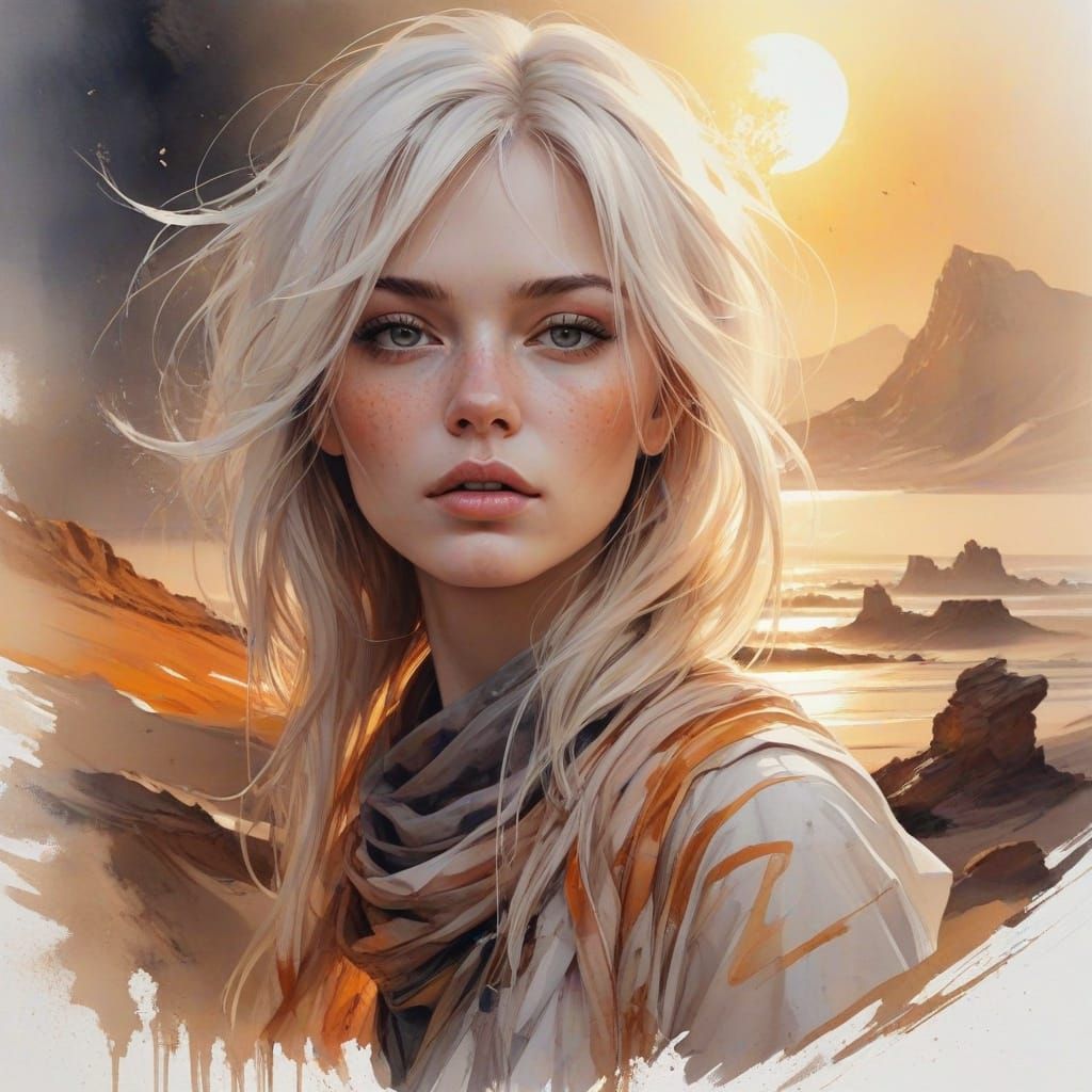 Dune Empress on Mars in Digital Matte Painting