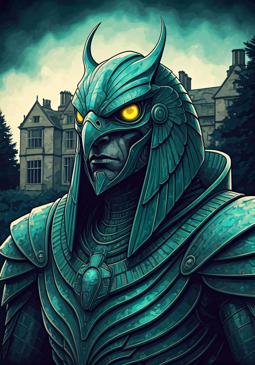 Horus in Alien Armor: Graphic Novel Illustration