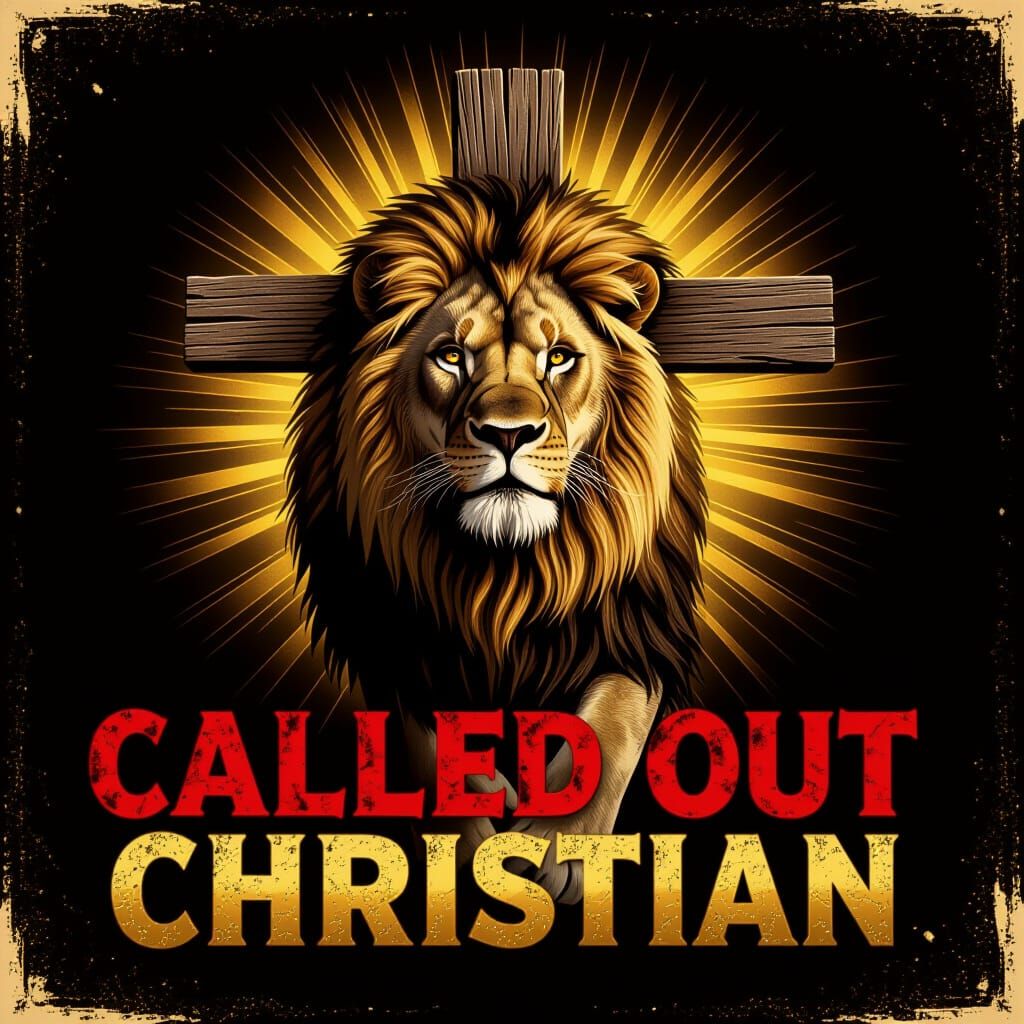 Majestic Lion Emerges from Wooden Cross in Hyper-Realistic S...