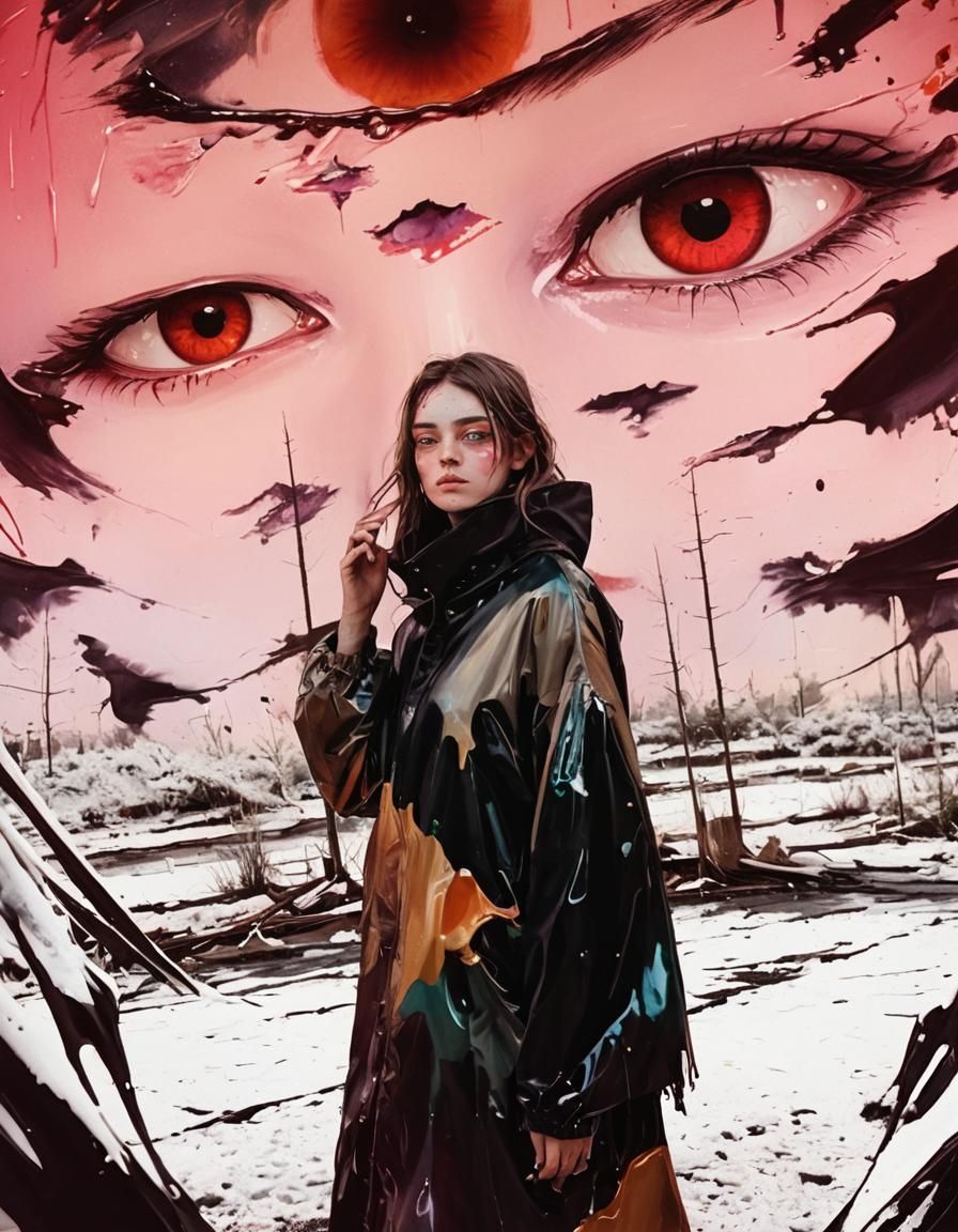 Colorful Portrait with Dreamy, Ethereal Eyes