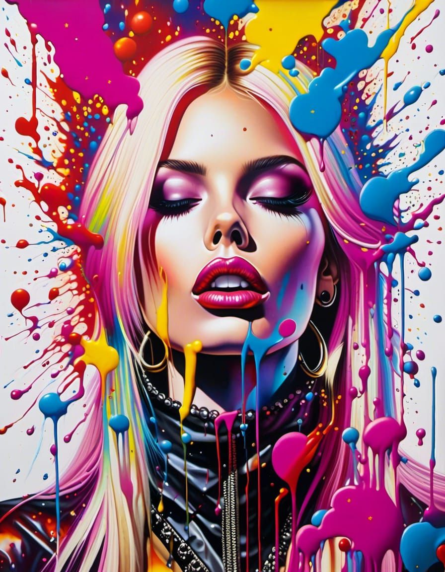 Nu punk graffiti splash art