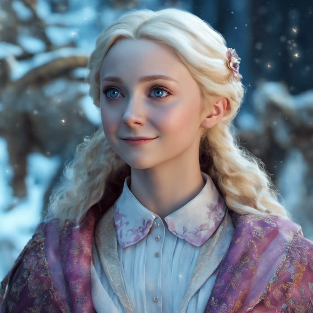 Photorealistic Portrait of Luna Lovegood