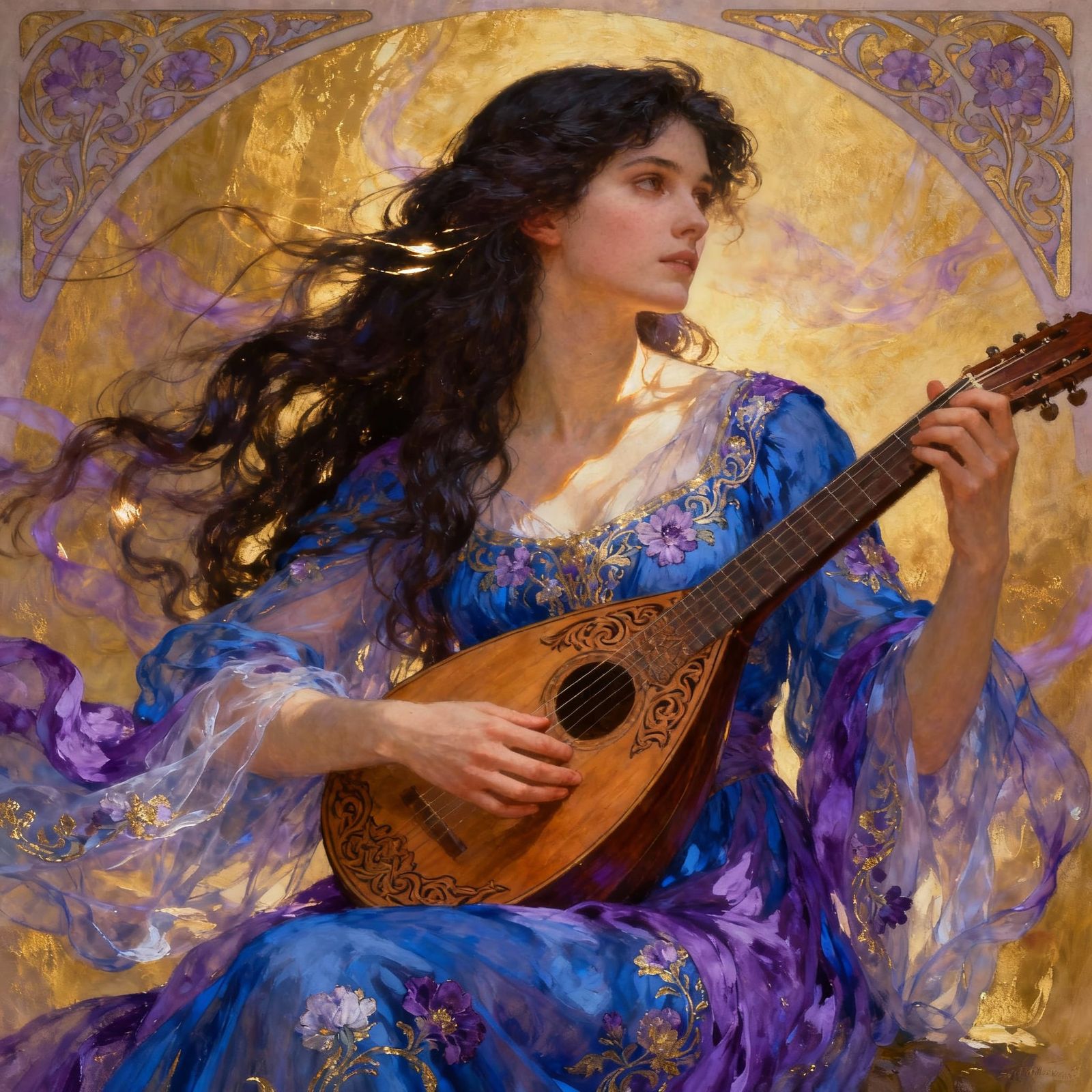 Beautiful Female Bard in Ethereal Light
