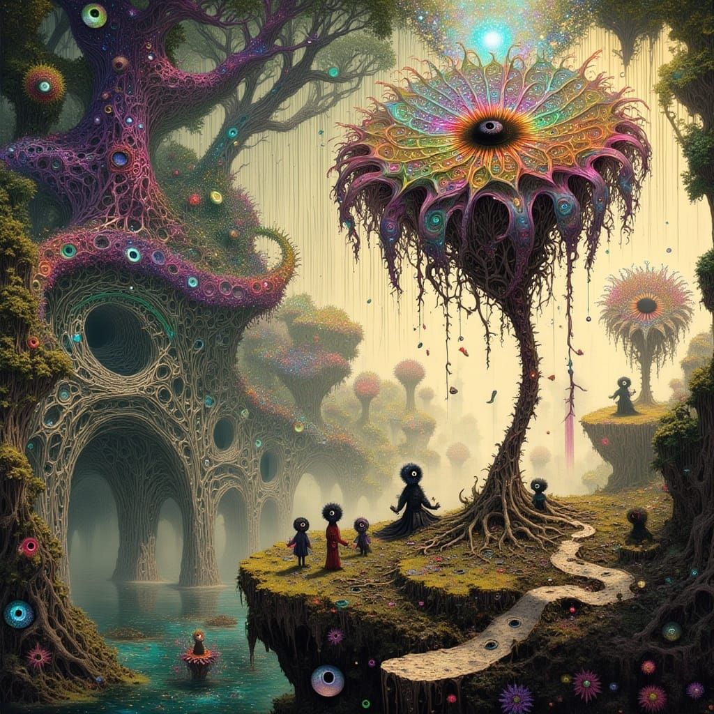 <lora:AmongTheDark:1.0> <lora:Intricacy Vibe:1.0> EXQUISITELY BEAUTIFUL GRIDS WEBS MULTI-ARCHED FLOATING ISLANDS with AN...