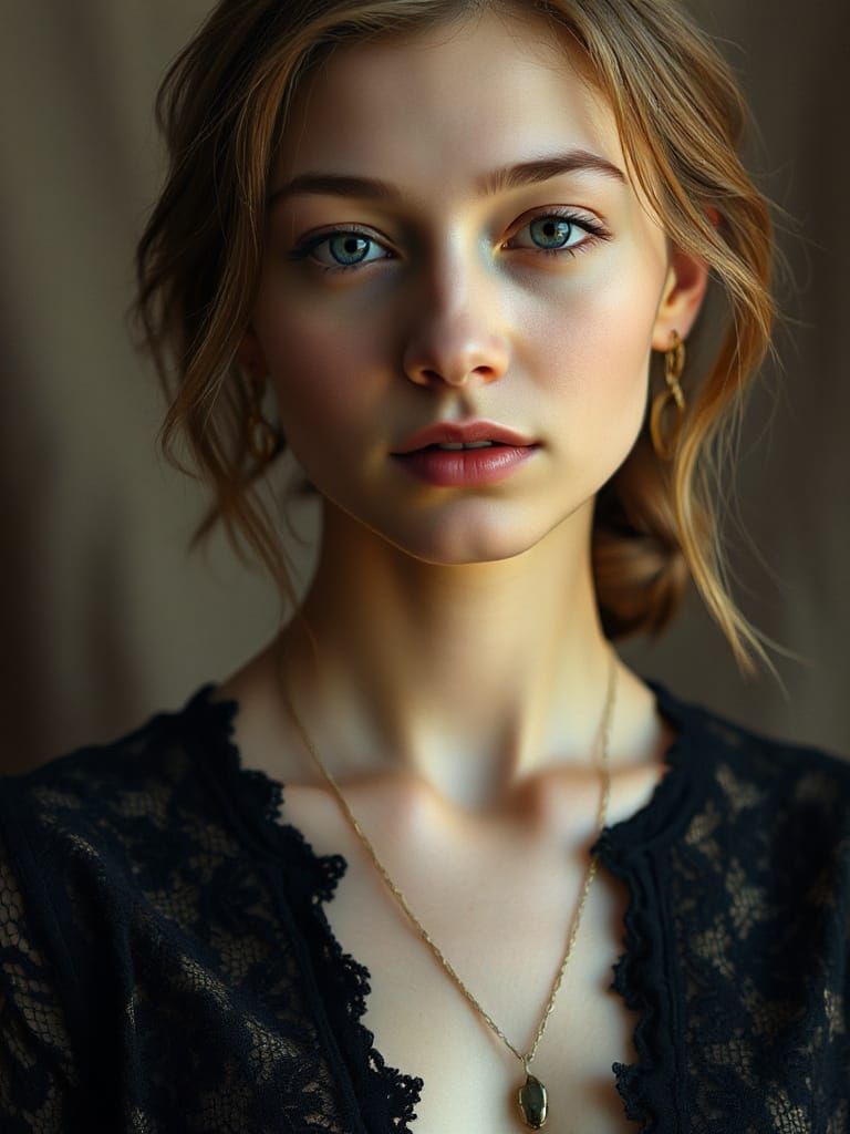 Portrait of a Young Woman in Soft Light