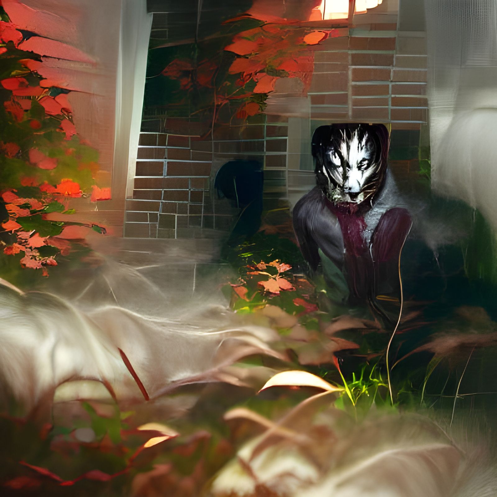 Sinister Black Cat Ready to Pounce