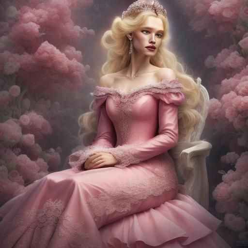 Aurora Wakes Up in Pink Gown