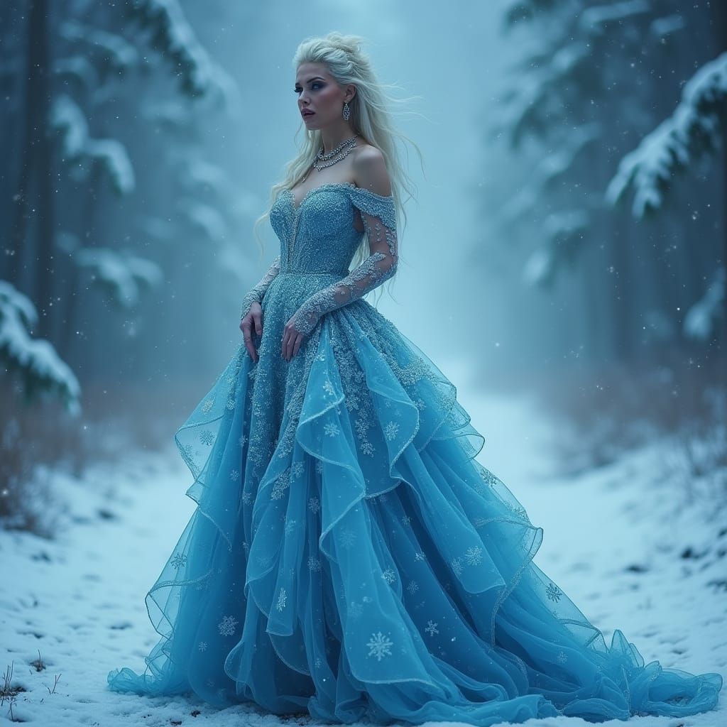 Lady Gaga Reigns Over a Frosty Winter Wonderland in Hyperrea...