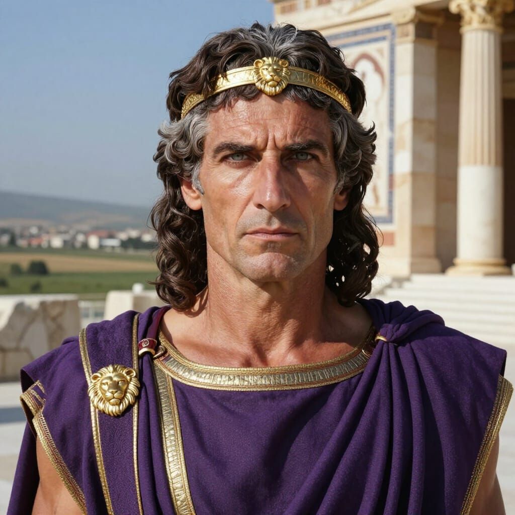 Photorealistic Portrait of Kassandros, King of Macedon