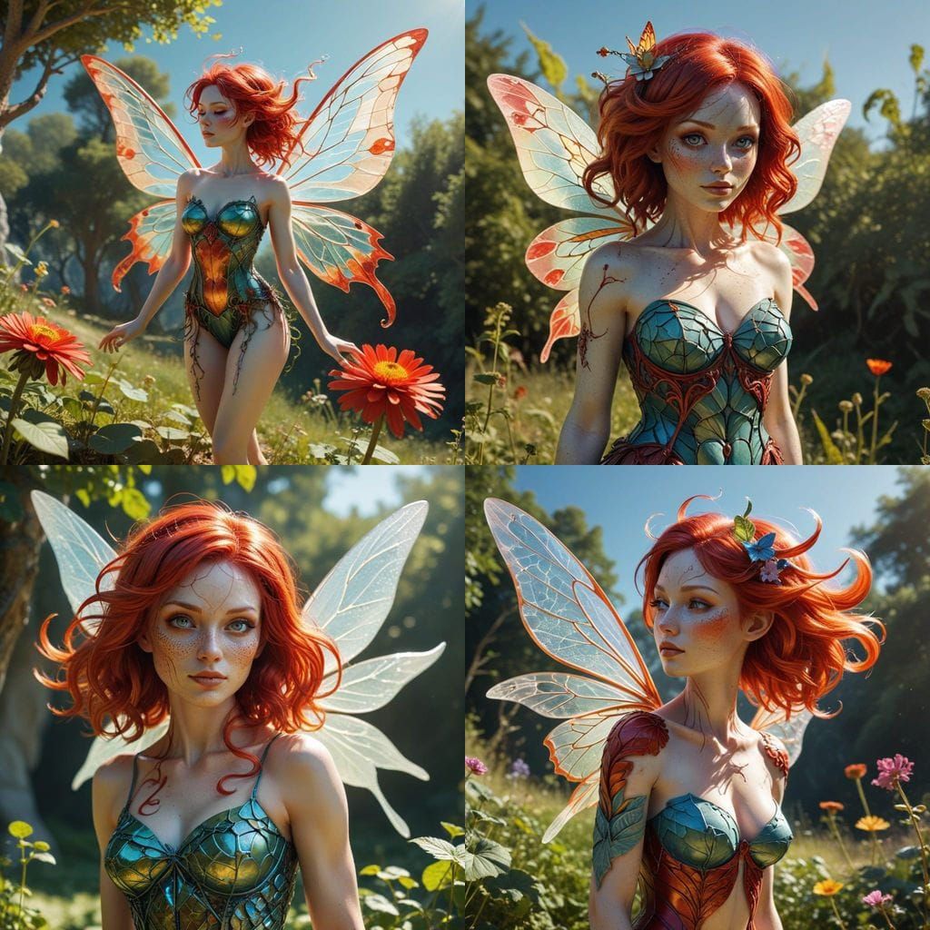 Whimsical Fairy in Vibrant Surrealism