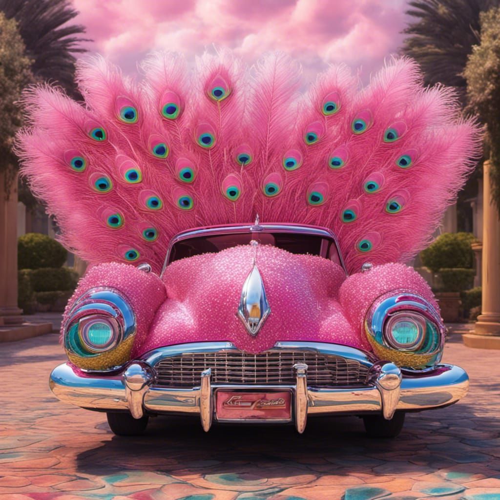 Peacock Pink Car