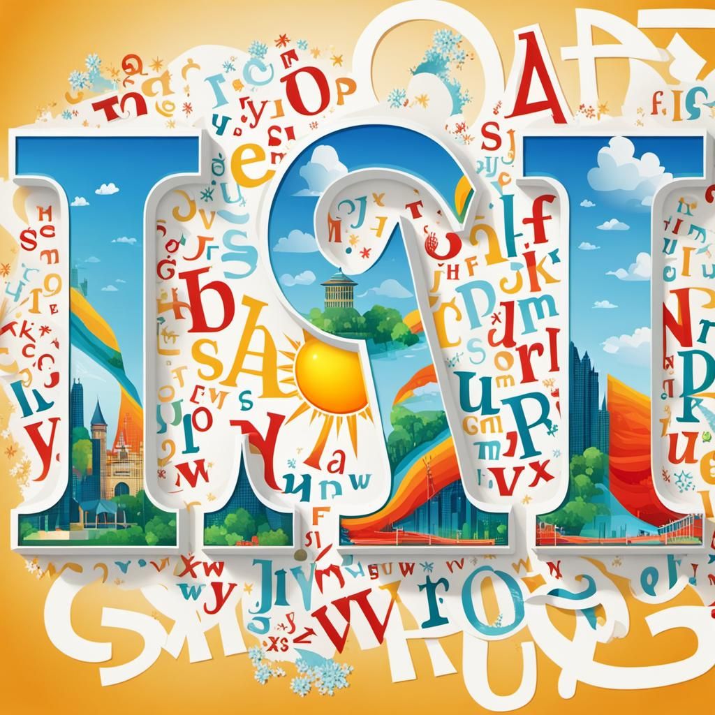 Taylor Swift Word Art Portrait with Alphabet Letters