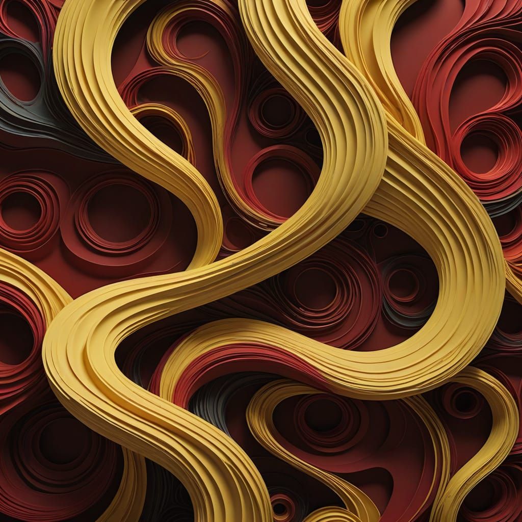 Vibrant Yellow Metal Rod in Abstract Vector Style