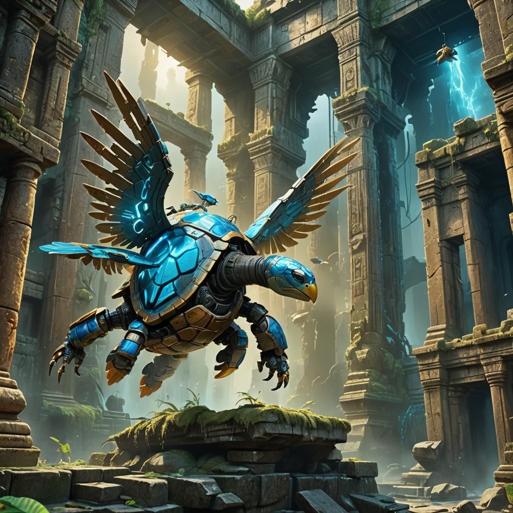 Bionicle Turtle Duck's Tragic Fall in Ancient Ruins