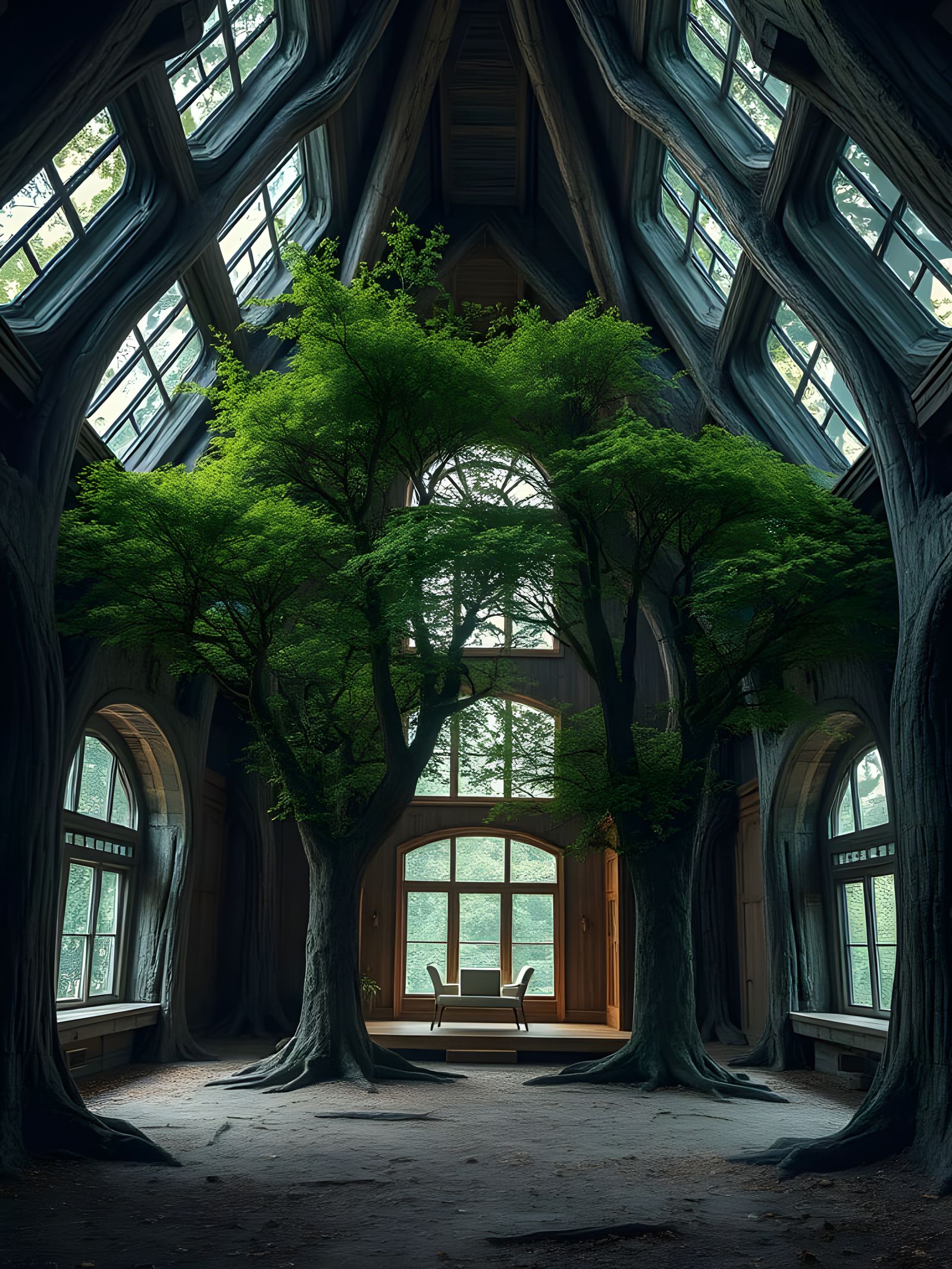 Fantasy Forest Interiors in a Majestic Mansion