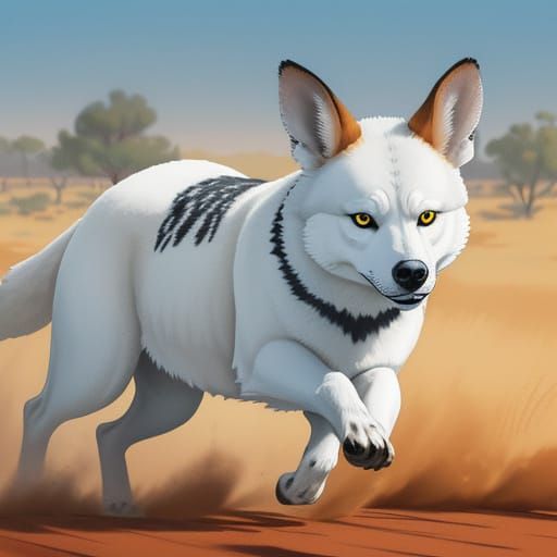 Gouache Masterpiece of Kibaroo Pack in Golden Hour