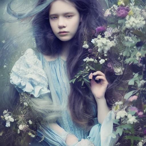 Dreamlike Portrait of Girl with Ethereal Glow