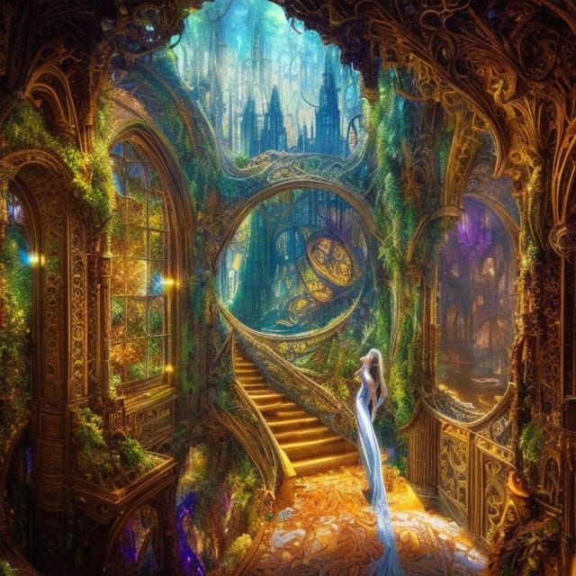 Crystal Mansion: Sci-Fi Palace in Hyperrealism