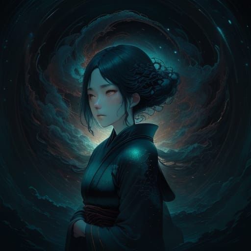 <lora:S T Y L E:1.0> [Verse]
The line of her back
Then her neons gone blue
Eclipsed underneath his ribs
One eye on the t...