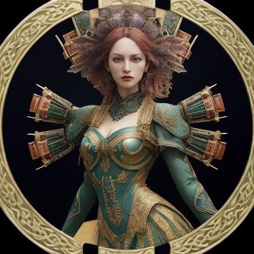 Fractal Mosaic: Celtic Knotwork in Photorealistic Cloisonné