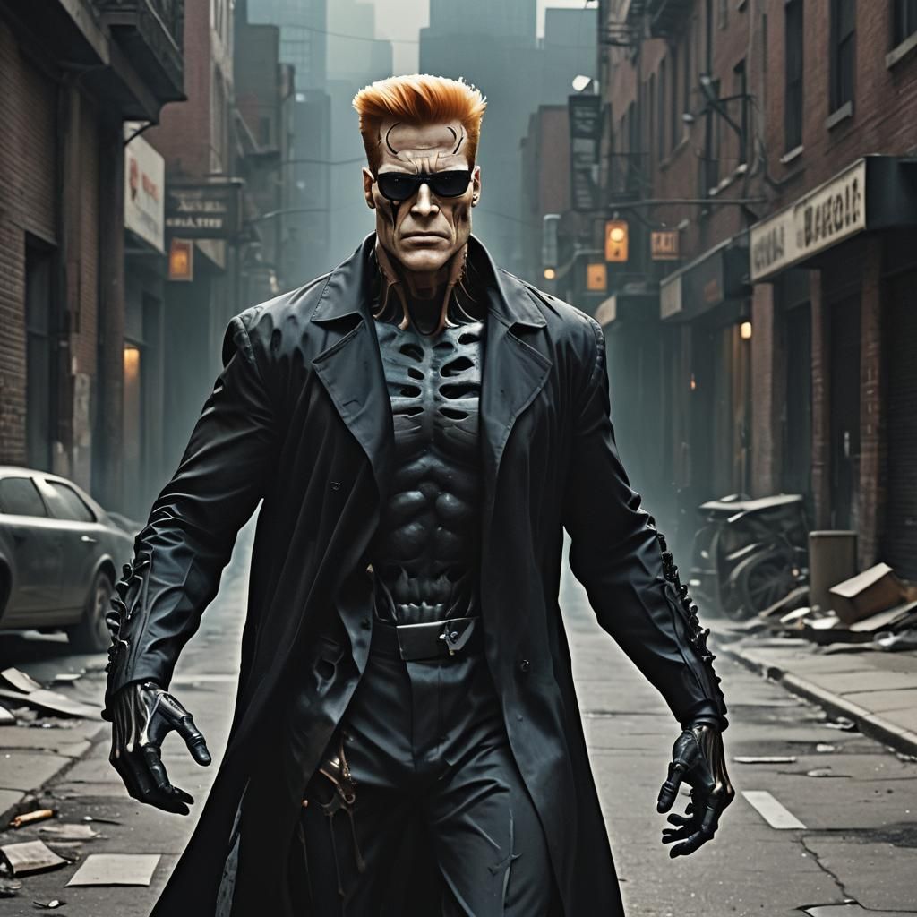 Terrifying Johnny Bravo in Desolate Noir Street