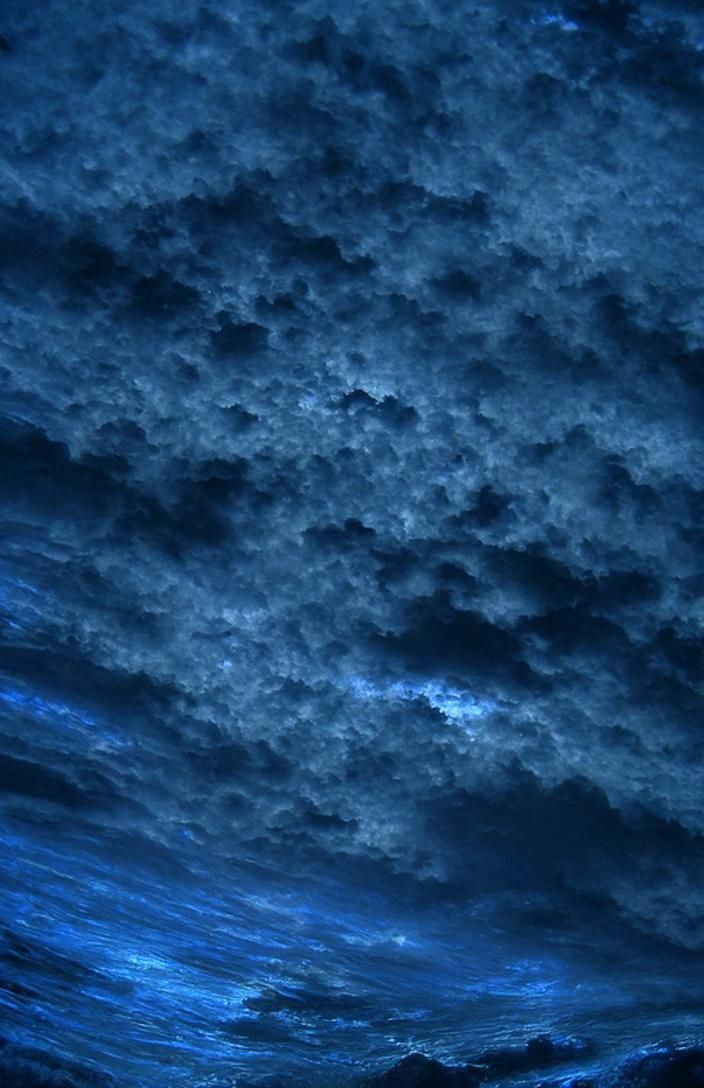 Dark Blue and Black Night Sky