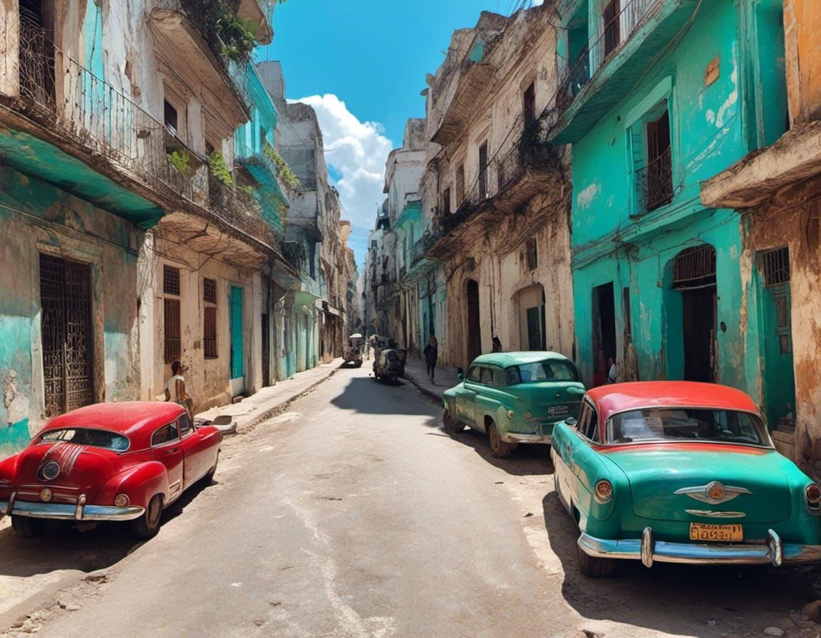 Cuban Woman with Cigar Portrait