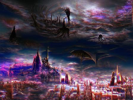 Dark Surreal World: A Hyperrealistic Matte Painting