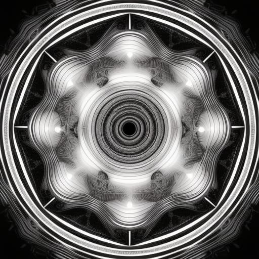 Hypnotic Mandala of Spirals and Optical Illusions
