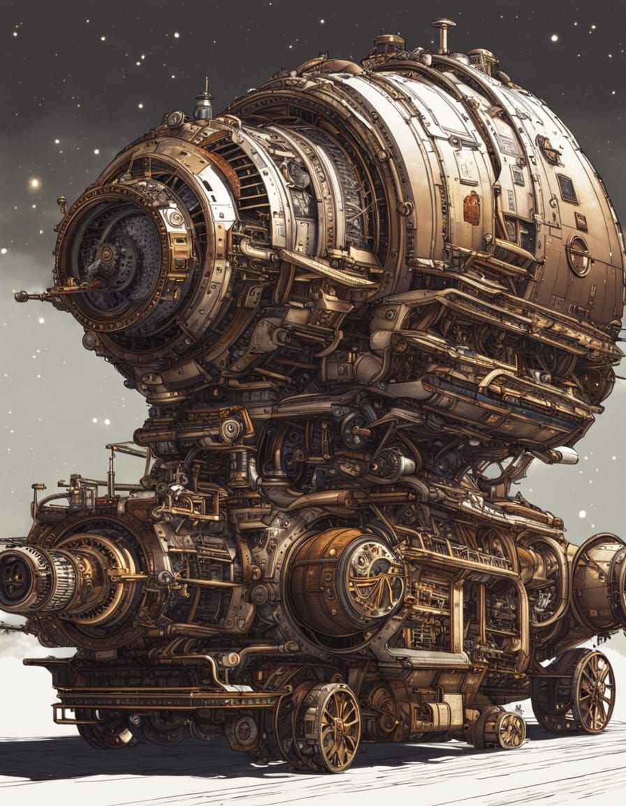 Steampunk Spaceship Enters the Andromeda Galaxy