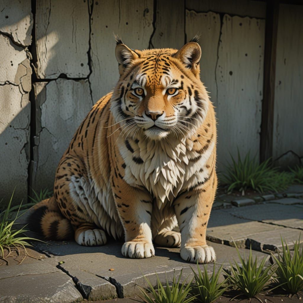 Whimsical 3D Feline Portrait in Watercolor Style