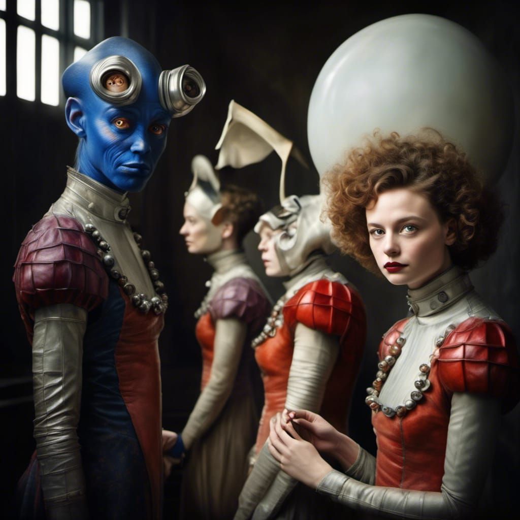 Historical Figures Party in Hyperrealistic Style