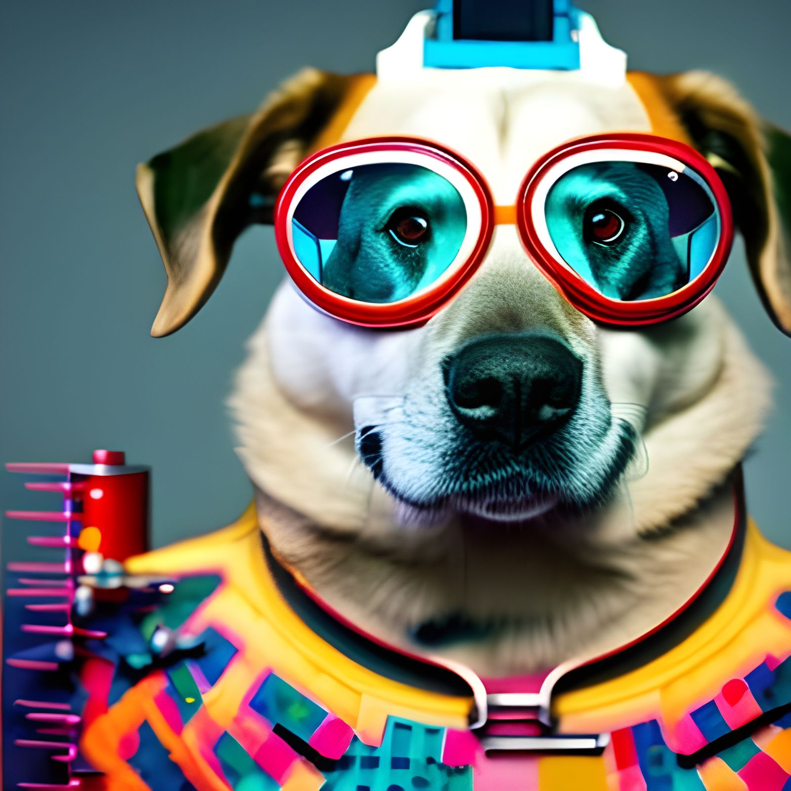 Cool Dog with X-Ray Goggles on!