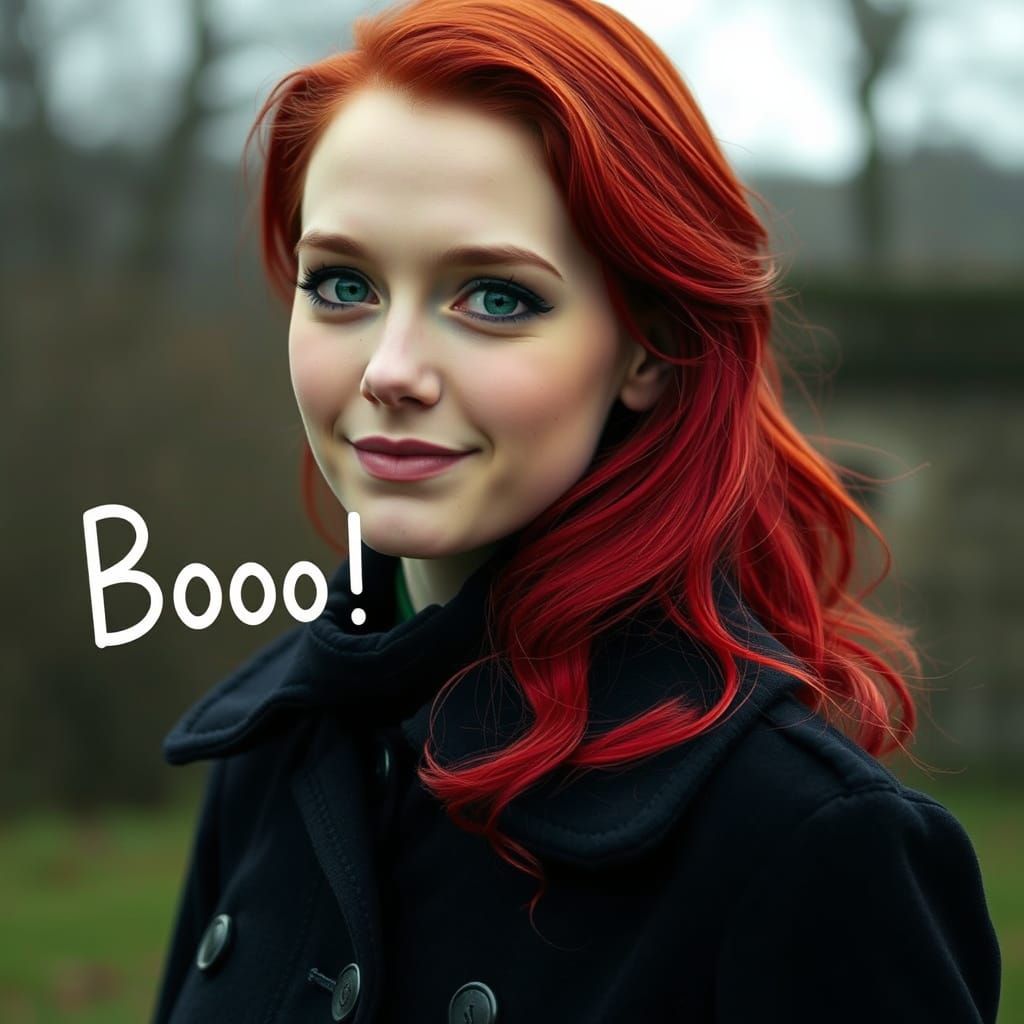 Mysterious Woman Smirks in the Shadows