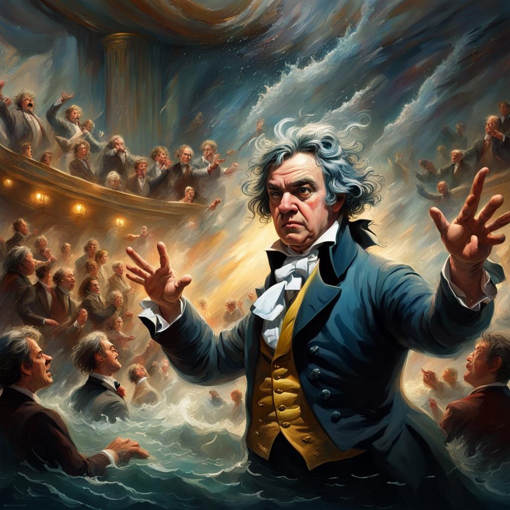 Beethoven-esque Director Conducts Stormy Sea Opera