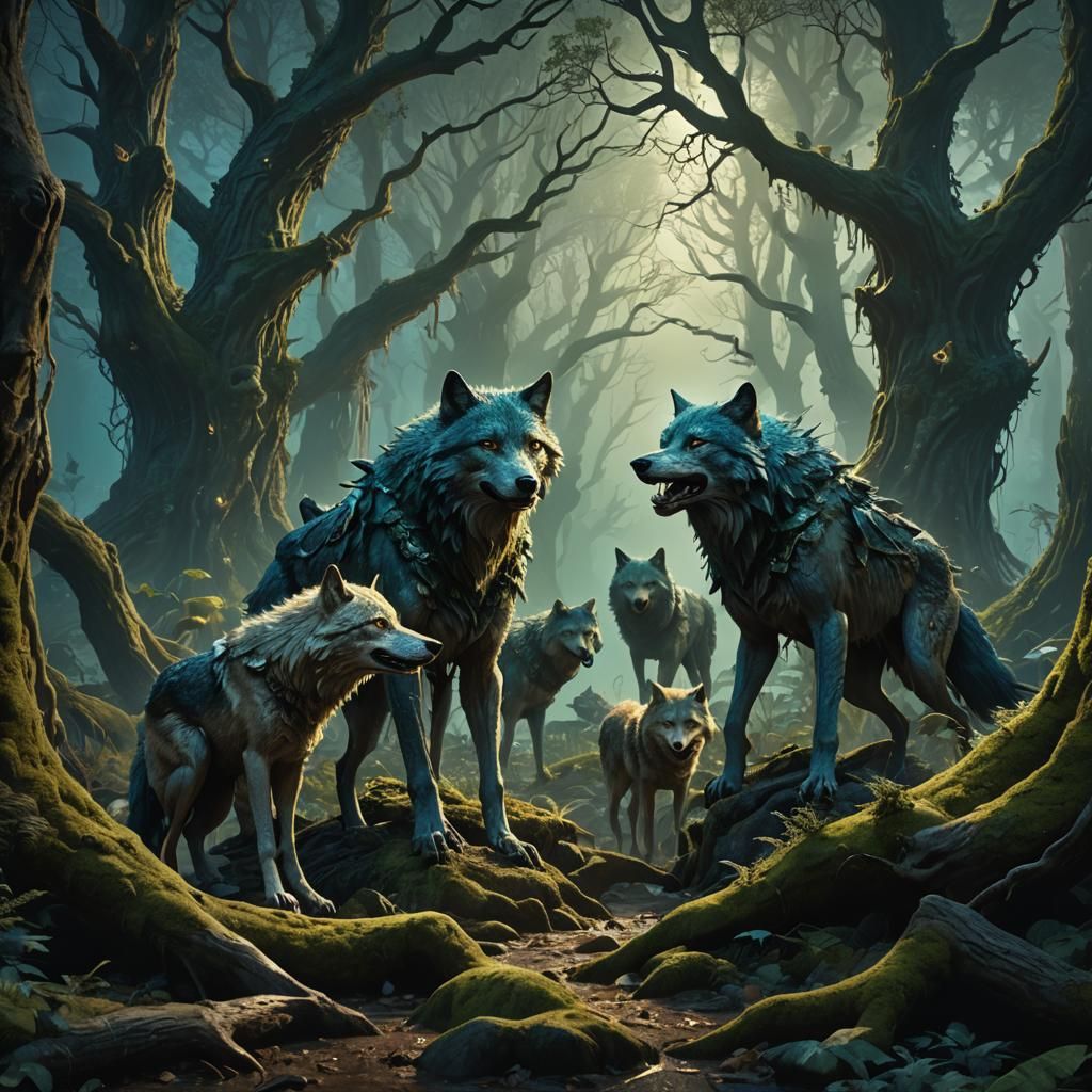 Wolves Inspire Sodden Ghouls in Mystical Forest
