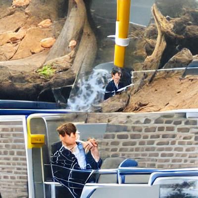 Man Smoking Illegally