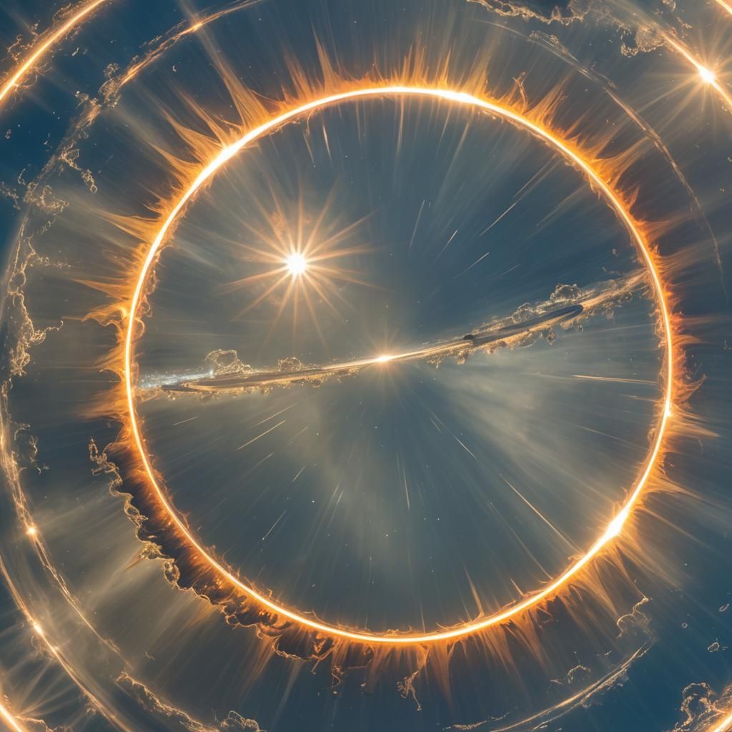 Long exposure shot of rare daytime Solar Halo...