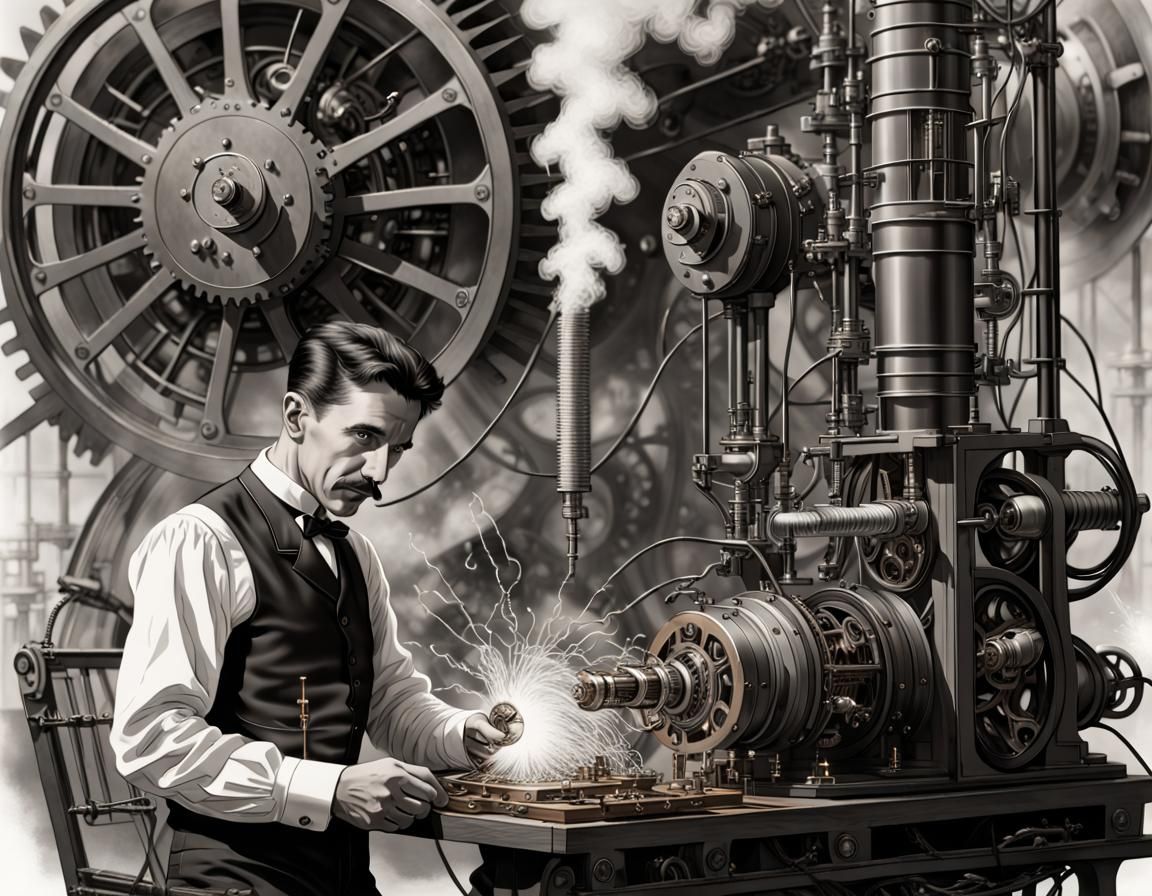 Nikola Tesla's Steampunk High-Voltage Inventions