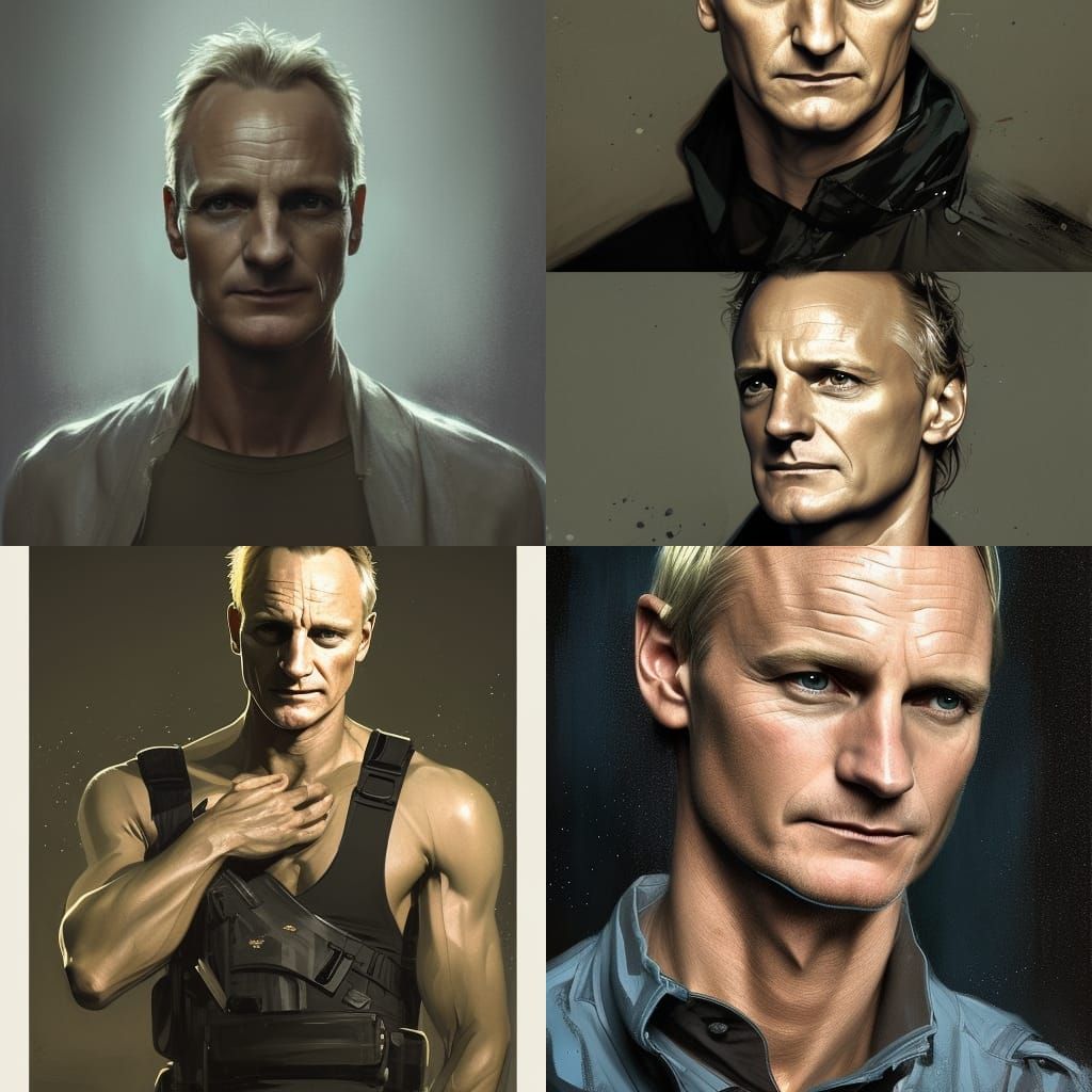 Young Sting from the Police, Gordon Sumner, Sting, head and ...