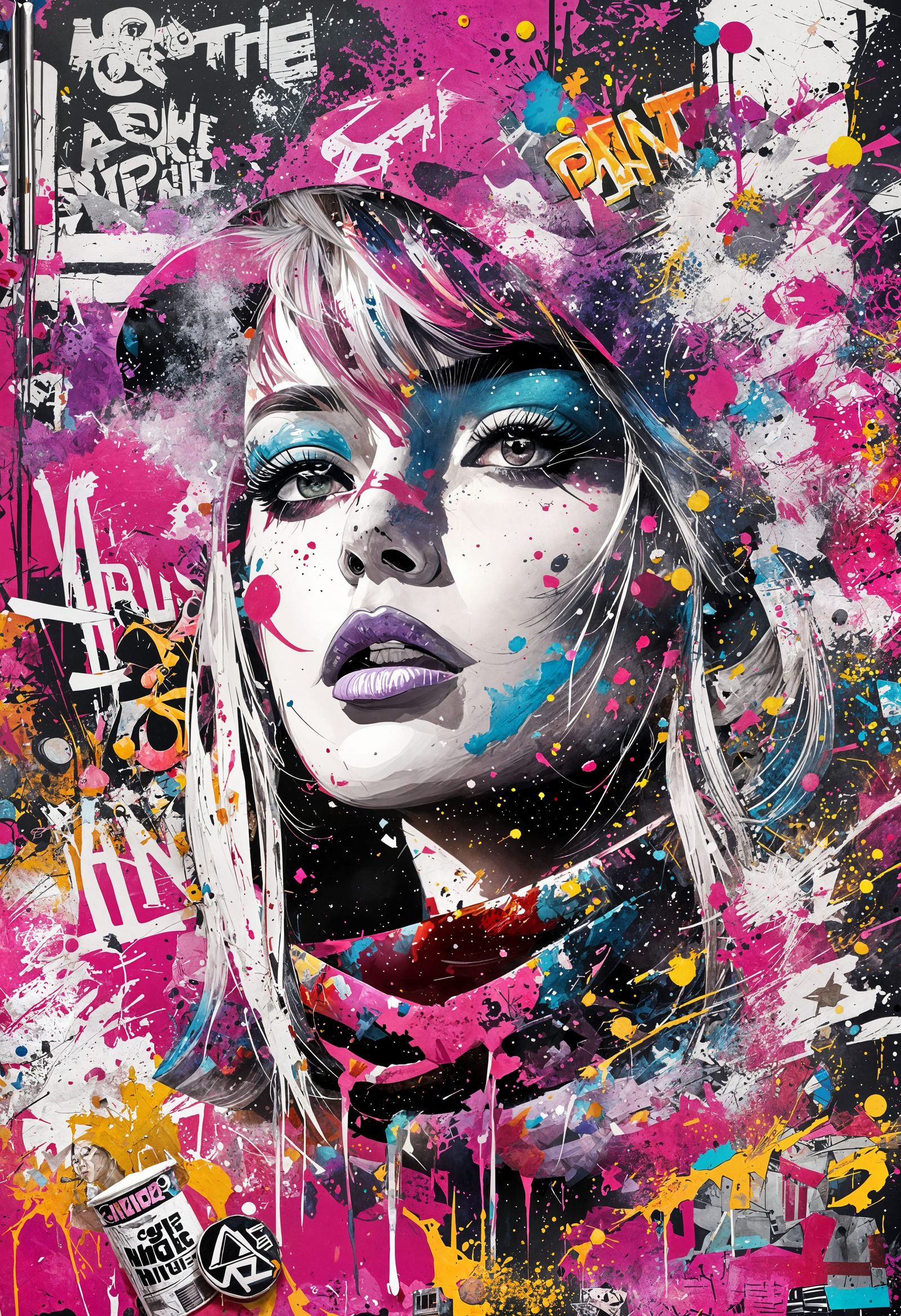 Mixed media street art