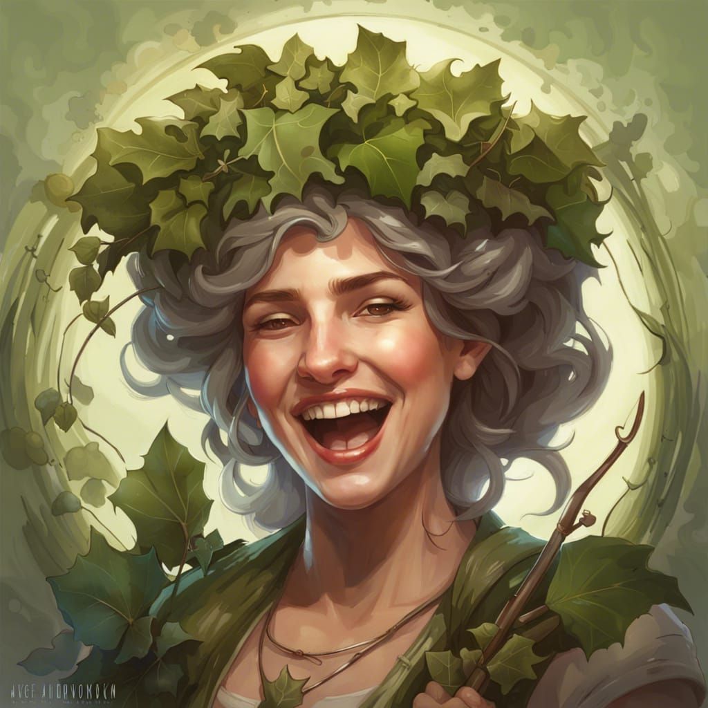 Thalia, Muse of Comedy, Detailed Digital Art