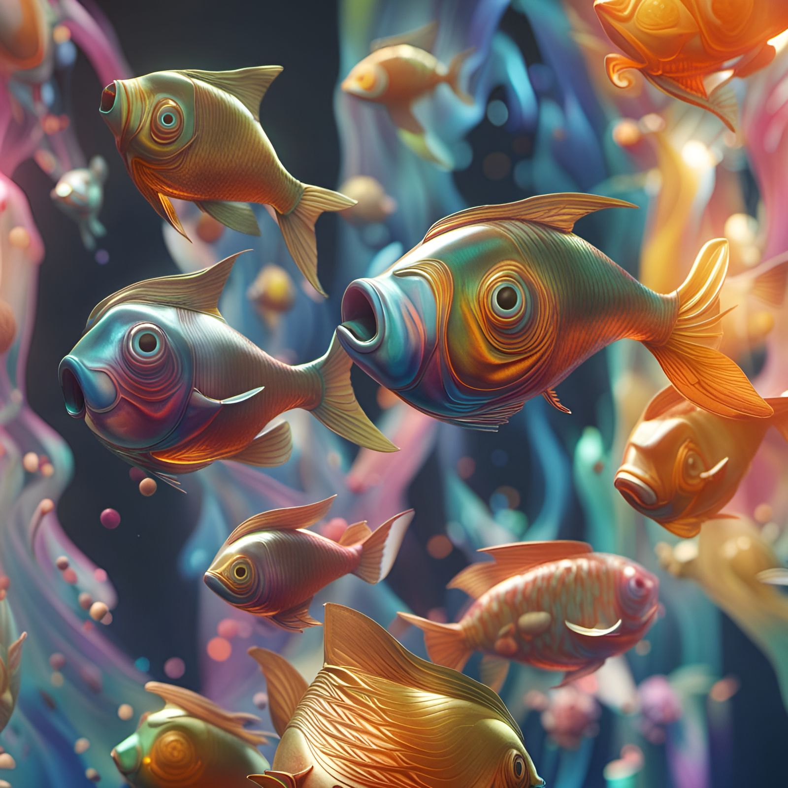 Ejected Fish: 3D Shading Artstation Masterpiece