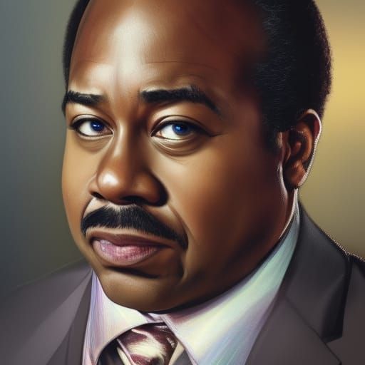 Stanley Hudson Portrait in Detailed Digital Art Style