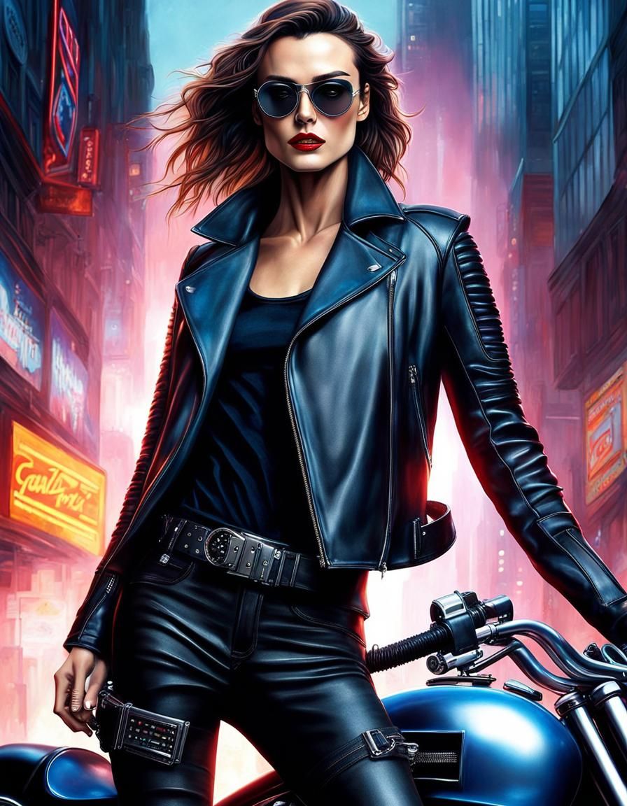 Cyberpunk Rockstar Model in London