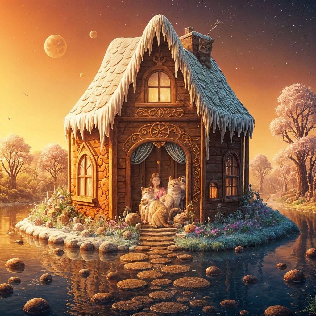 Enchanted Candy House Under a Lake