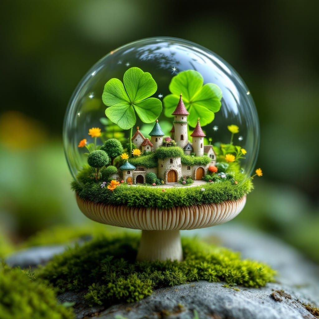 Enchanted Fairy Metropolis in Luminous Clover