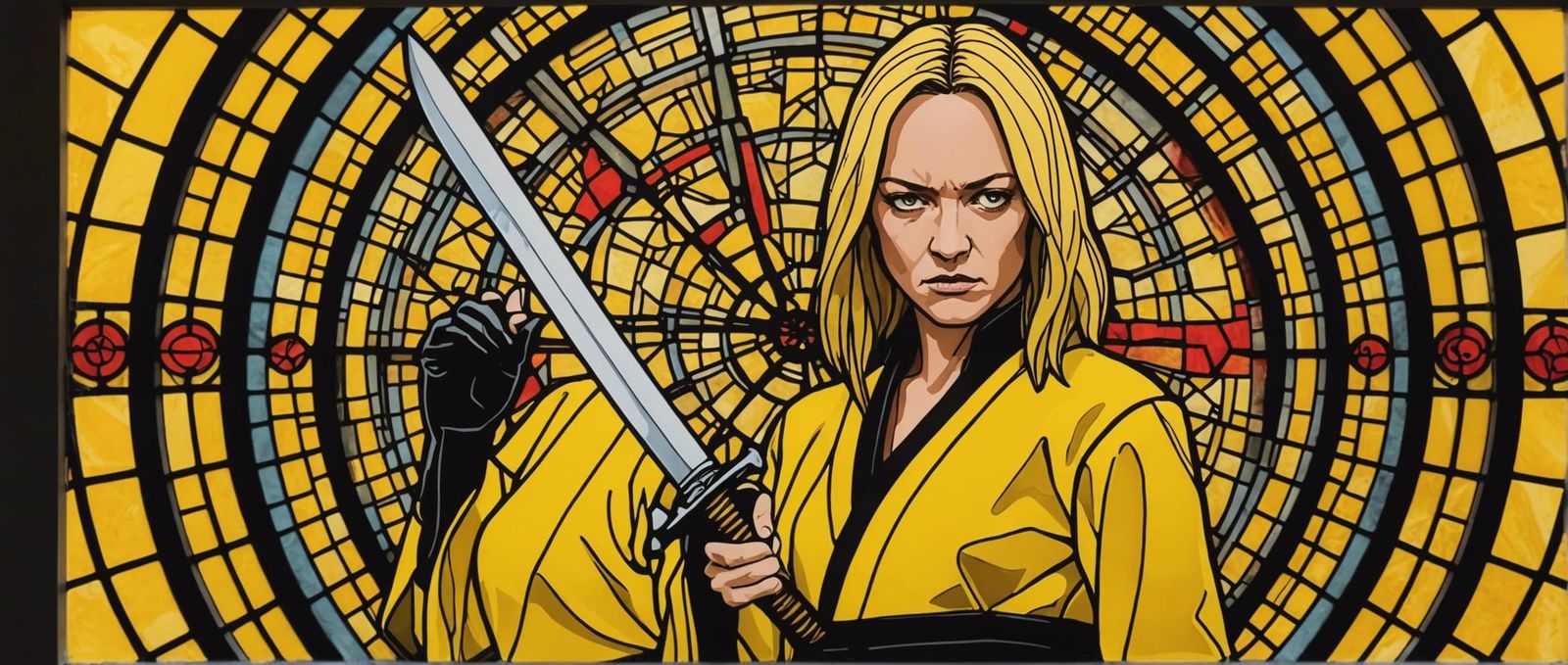 Kill Bill in Stained Glass Art