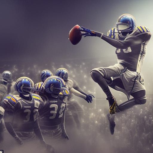 Mechanical Robots Play Football: Epic Digital Matte Painting